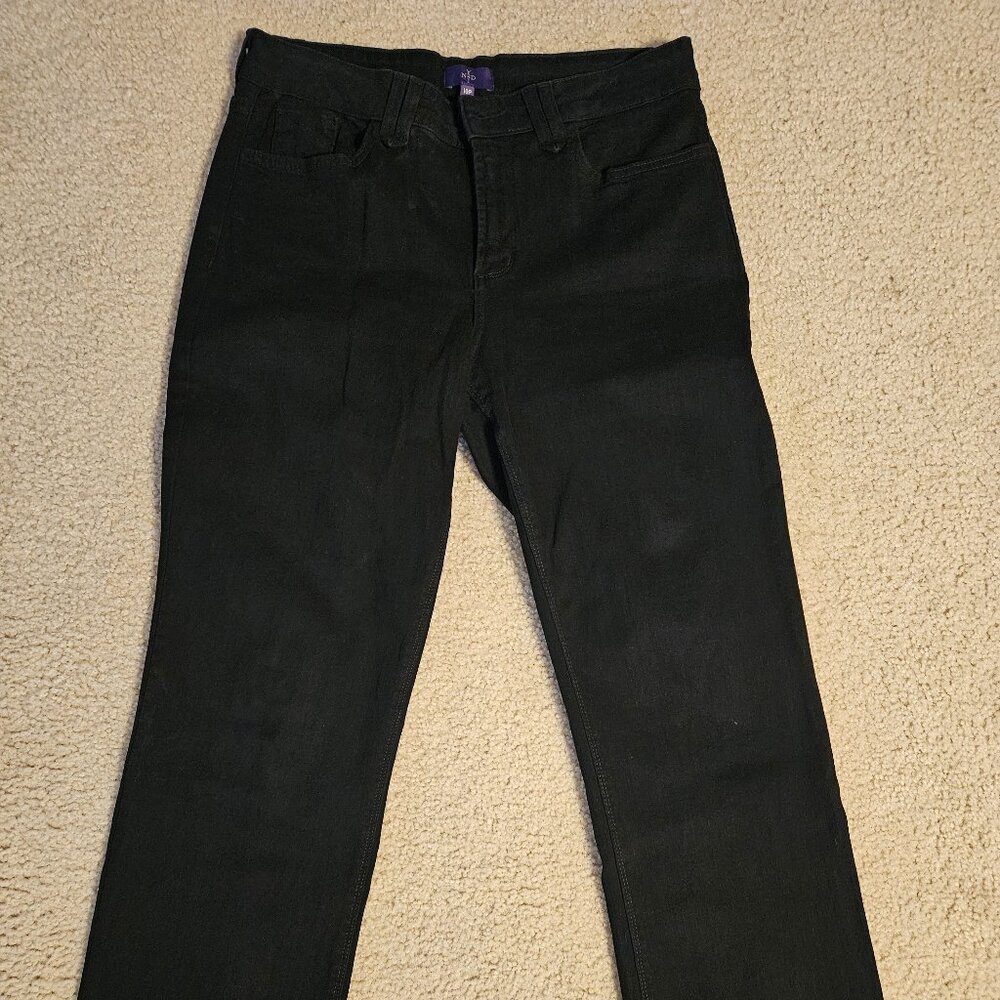 NYDJ Hayden Straight Leg Jeans Lift Tuck Technology Stretch - Black 10P